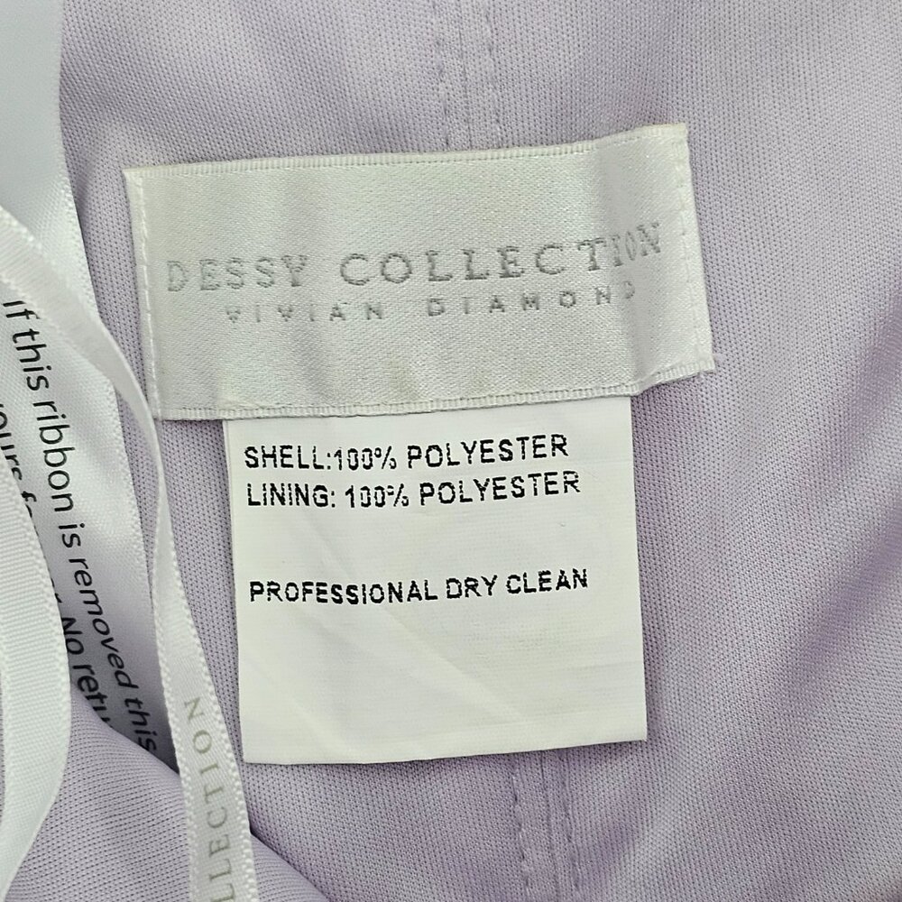 Dessy Collection Purple Floral Corset Strapless Chiffon Maxi Dress Size 4R NWOT - Picture 9 of 14